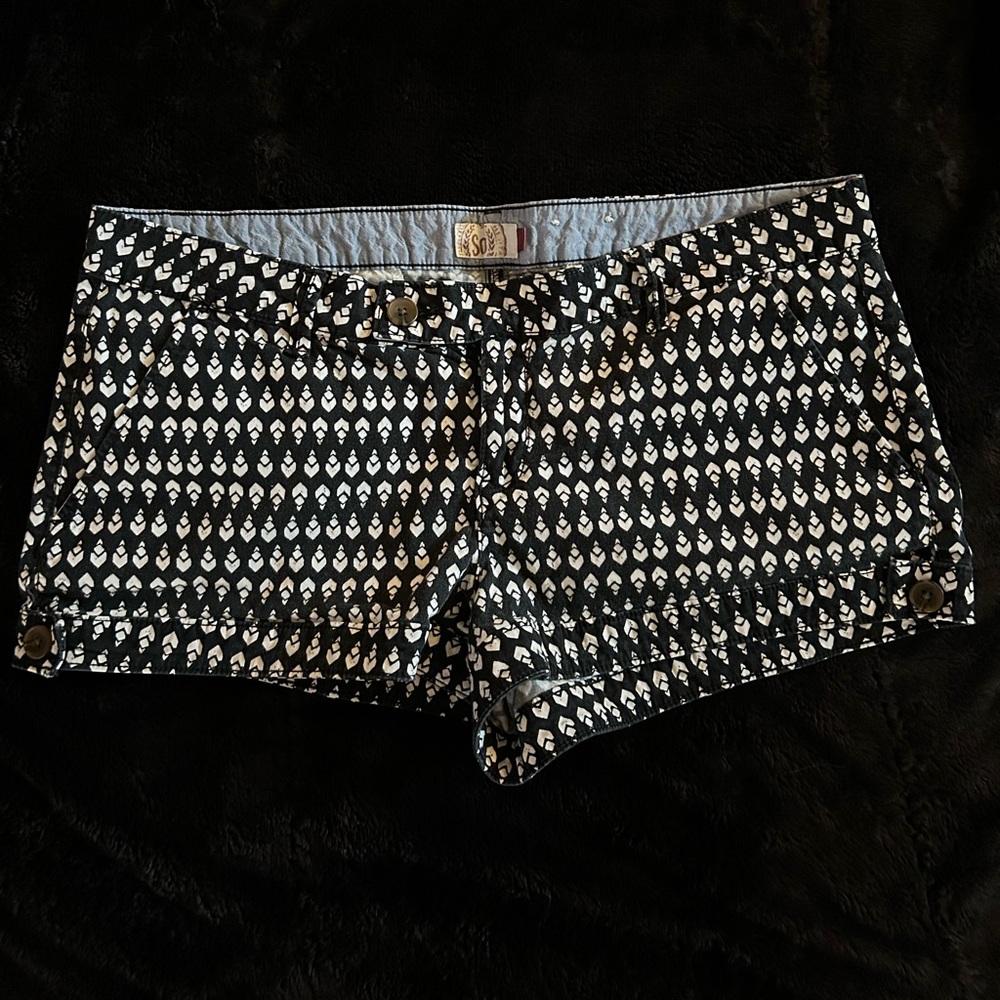 Stylish Black and White SO Shorts